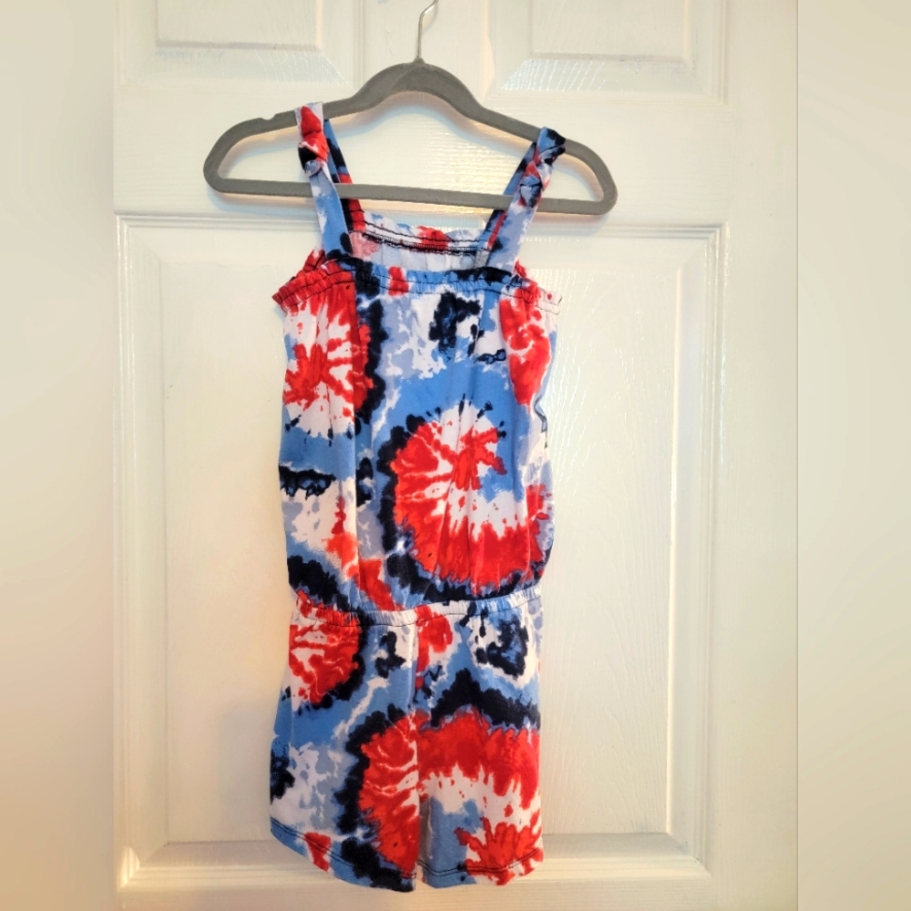 Children's Place girls 7/8 red, white, and blue romper